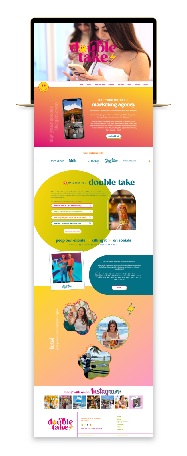 Brand and Website Design for Double Take Marketing - J. Ashley Innovations