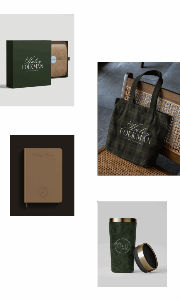 Luxury wedding photographer branding and Showit website design for Haley Folkman Austin, TX